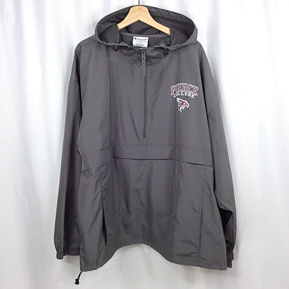 NWT Champion 3XL Pierce College Raiders Hooded 1/4 Zip Pullover Jacket WA - Picture 1 of 6